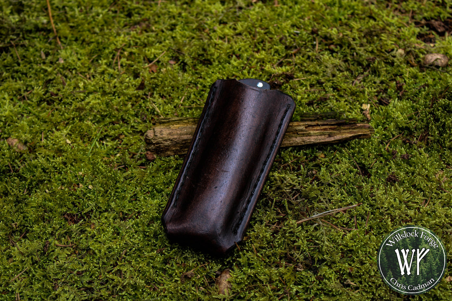 Hand-forged slipjoint folding knife / Pattern-welded Go-Mai Damascus blade / UK Legal / Antiqued Brass & Desert Ironwood Handle