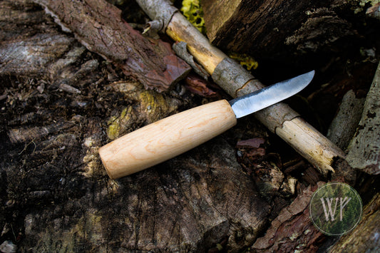 Small Hand-forged Puukko with Maple Handle