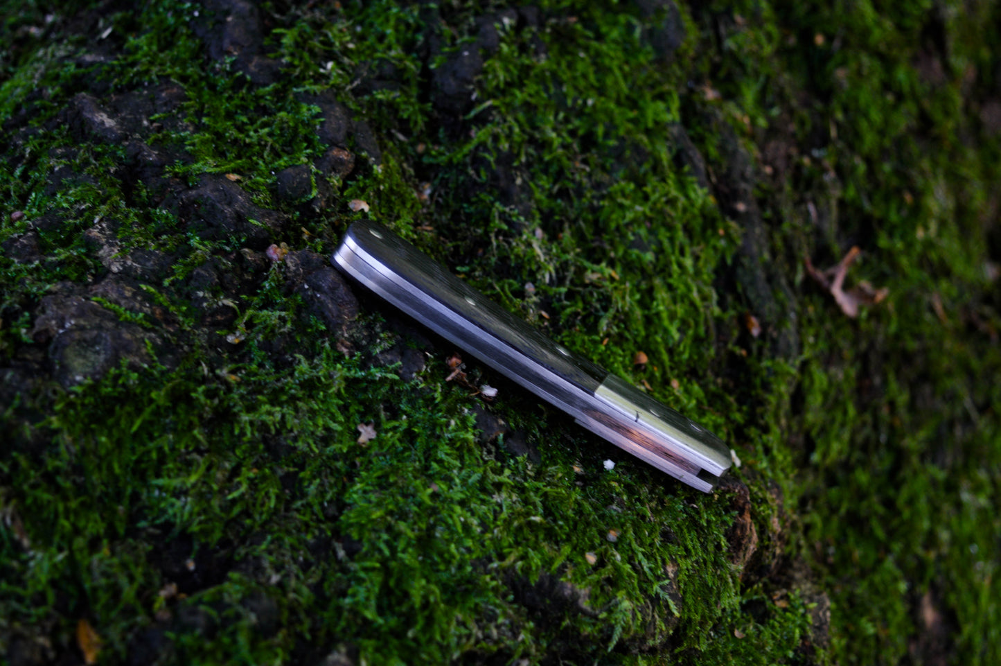 Hand-forged Sloyd Slipjoint / Heavy Duty Folding Knife / O1 Tool Steel blade with Wrought Iron Bolsters and Bog Oak Scales / UK Legal Pocketknife